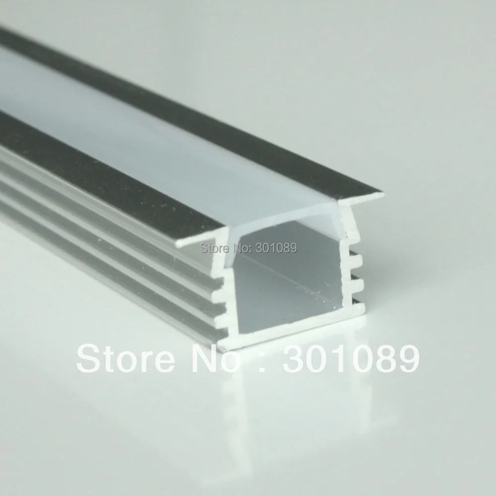 20m (20pcs) a lot 1m per piece led aluminum extrusion profiles with wings for strips clear cover and milky diffuse | Освещение