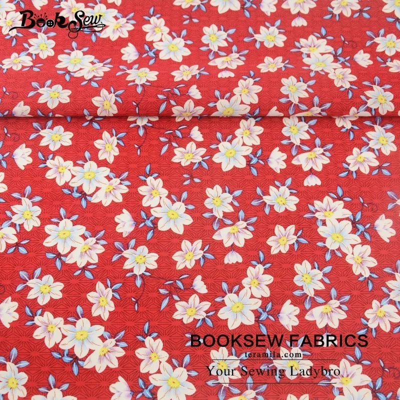 Тканевый поплин Booksew 100% хлопок домашний текстиль цветы мягкая швейная ткань Tecido
