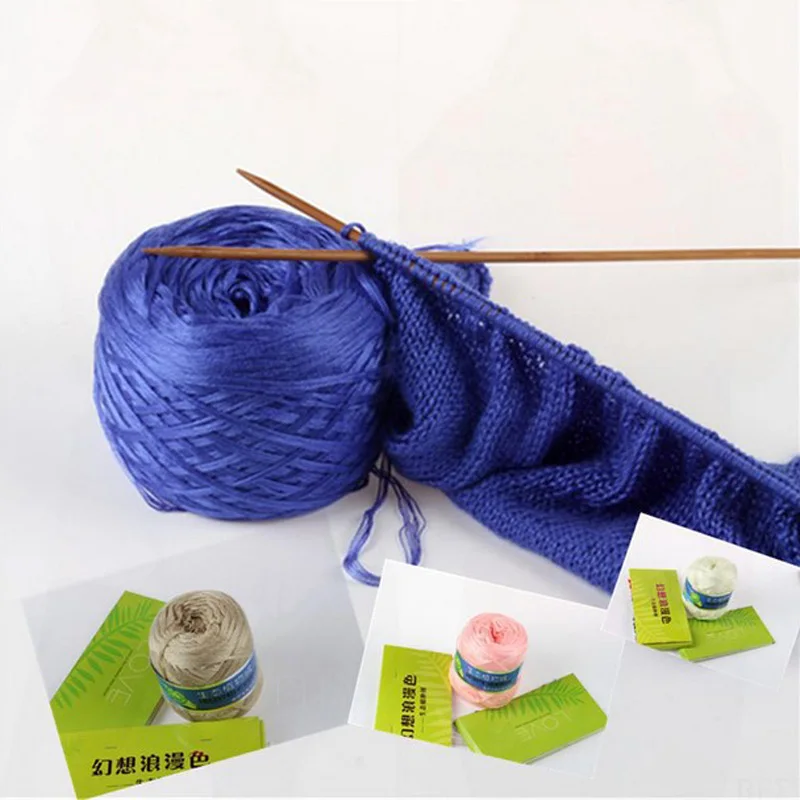 400 г/пакет мерсеризованная линия хлопчатобумажная пряжа ледяной шелк хлопок