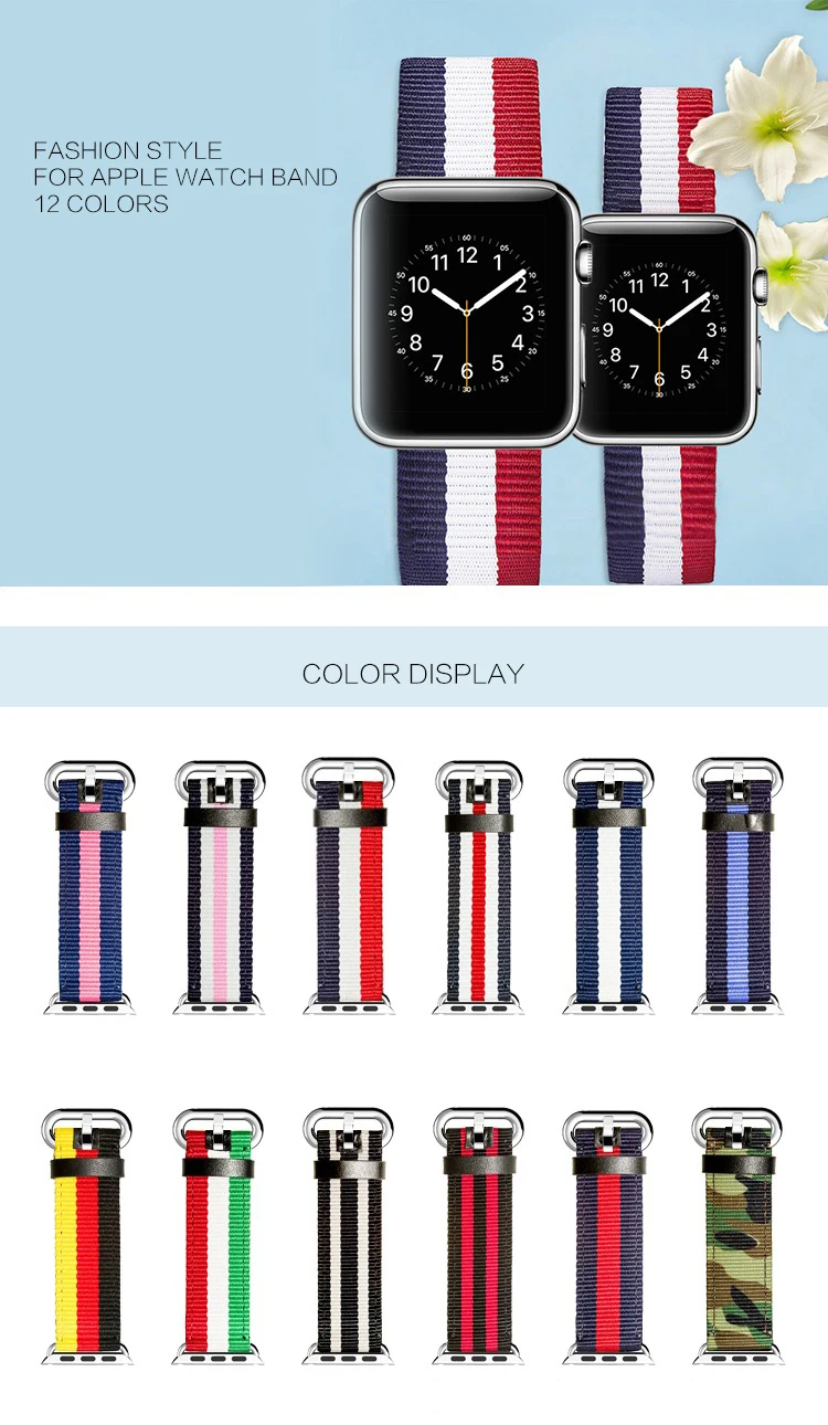 Модные аксессуары с национальным флагом стильный ремешок для Apple Watch 38 мм 42 мм 40 мм 44 мм нейлоновая кожа для iWatch серии 1 2 3 4 ремень браслет ремень