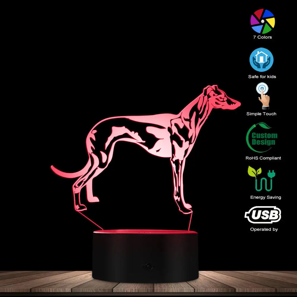 Венгрия собака vizsla 3D светодиодный ночной Светильник пород собак Цвет Изменение Настольная лампа декоративный светильник ing щенок сонный светильник подарок собачников