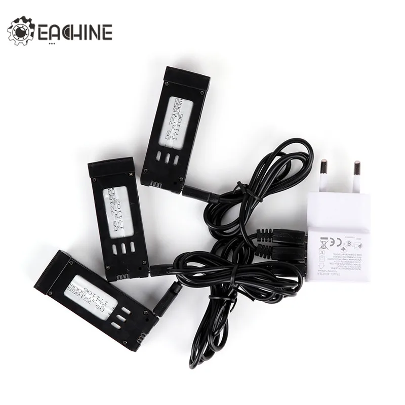 Eachine E58 от 1 до 3 зарядное устройство комбинированное с 7 В 500 мАч Lipo батарея USB