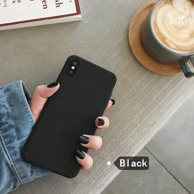 Black Matte cases For iPhone X XS MAX XR Clear Silicon Soft TPU Case 6 6s 7 8 Plus Anti-knock Protection Phone |