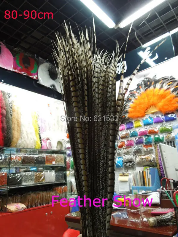 

30pcs/lot Perfect lady amherst Pheasant Tail Feathers for Costumes decor,nature colour,30-35inches 80-90cm long