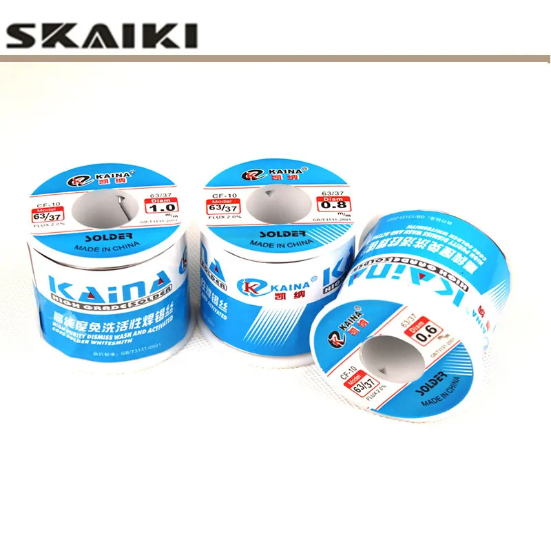 Проволока для припоя KAINA 450g 63/37 0 6 мм 8 1 5 шт. проволока 2 без очистки Оловянная