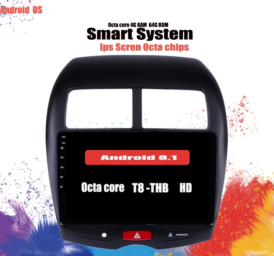Автомобильный мультимедийный плеер с Android 10 0 dvd gps для Mitsubishi ASX 2010 2018 автомобильный