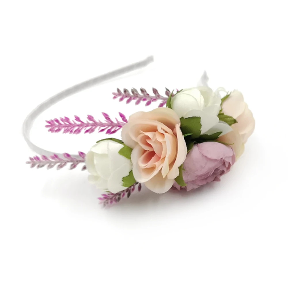 

10pcs/lot Handmade Flower Crown Headband Hard Headband For Baby Girls Toddler Hair Accessory
