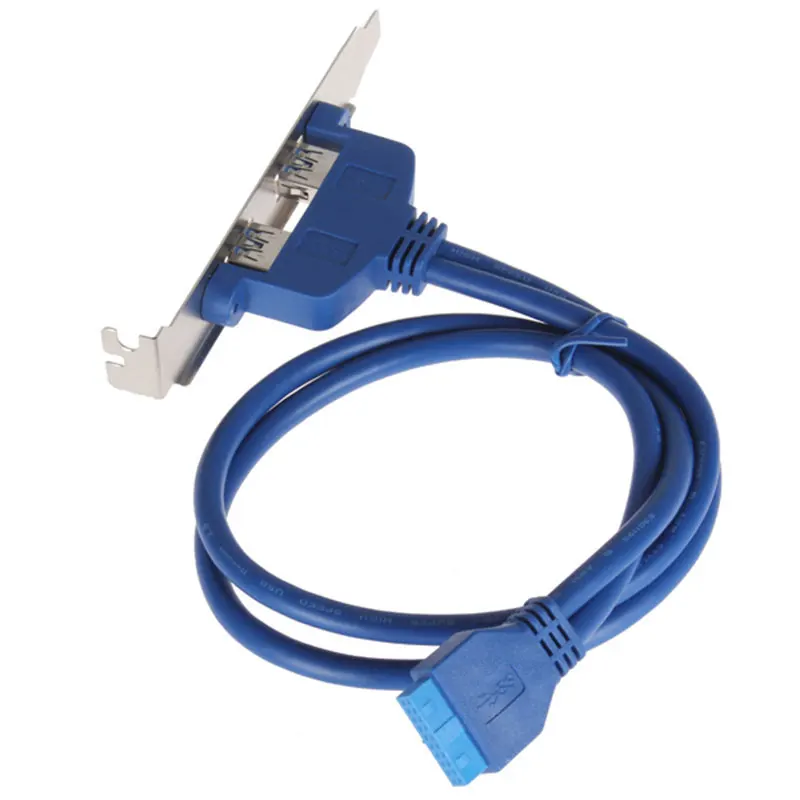USB 3.0 Female to Motherboard 20 Pin Male Power Adapter Back Panel Bracket Extension Data Transfer Cable Connector For Computer |