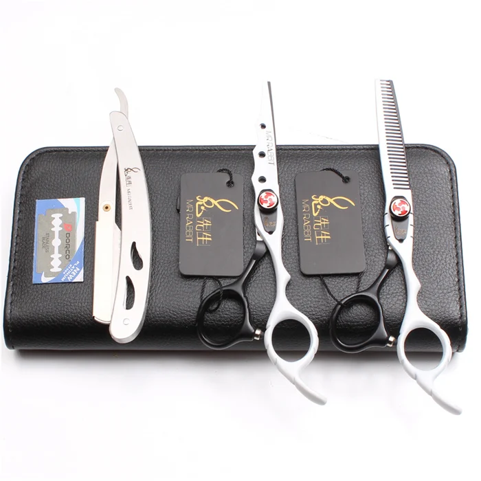 T1019 Bai 3P 6Y 3 шт. 6In. 17,5 см Mr Rabbit Парикмахерские филировочные ножницы для резки профессиональные ножницы для волос Бритва добавить мешок T1019 - Цвет: T1019 Bai 3P 6Y