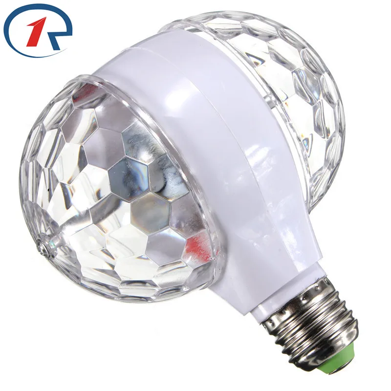 

ZjRight 3W Colorful Rotating RGB LED Stage light Xmas party effect Light Magic double Balls Colorful LED KTV bar DJ disco light