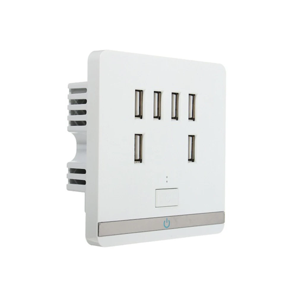 1 шт. 6 Порты и разъёмы USB стены зарядное устройство Outlet штепсельная розетка панель