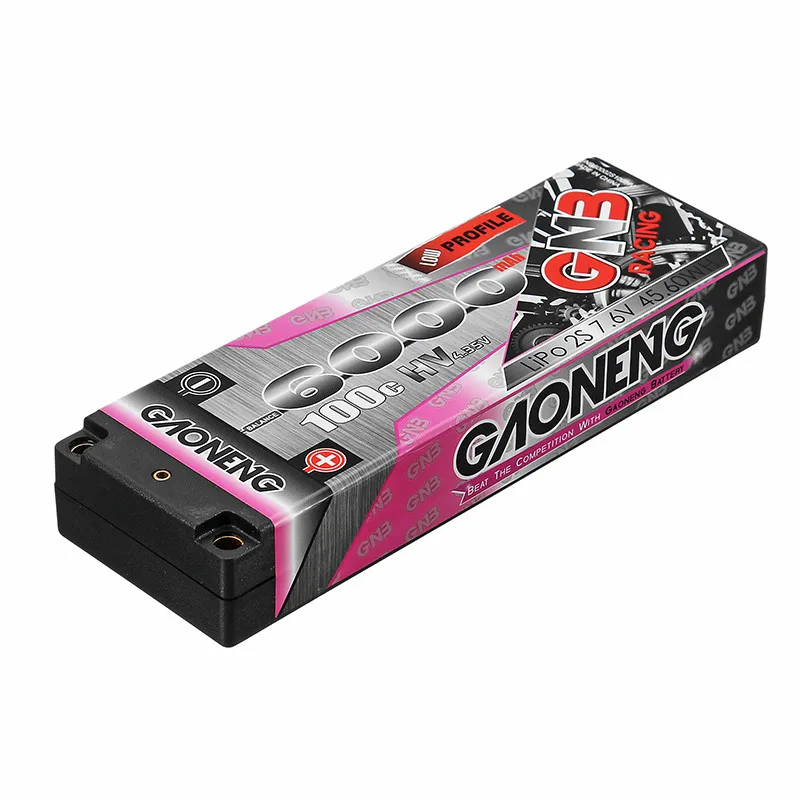 Gaoneng 7 6 V 6000mAh 100C 2S HV 4 35 перезаряжаемая Lipo батарея 5 0 мм вилка типа &quotбанан&quot T для