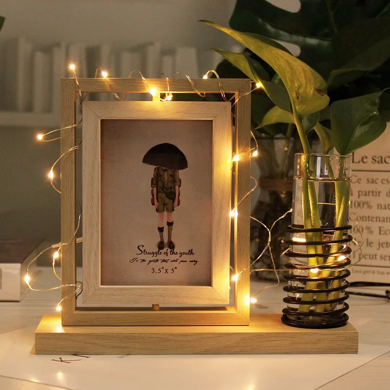 Скандинавская двухсторонняя фоторамка 5 дюймовая фотонастольная поверхность