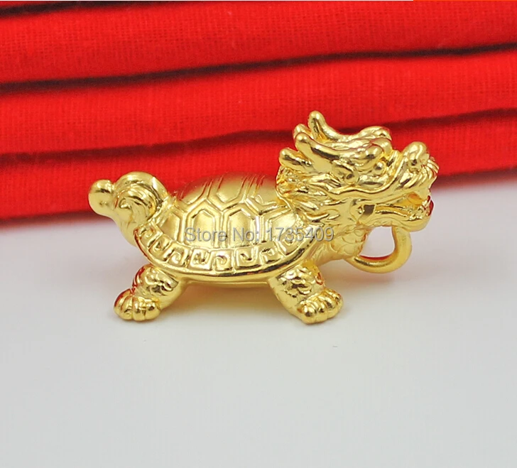 

Pure 999 24K Yellow Gold Dragon Son Pendant 4.49g Without Chain