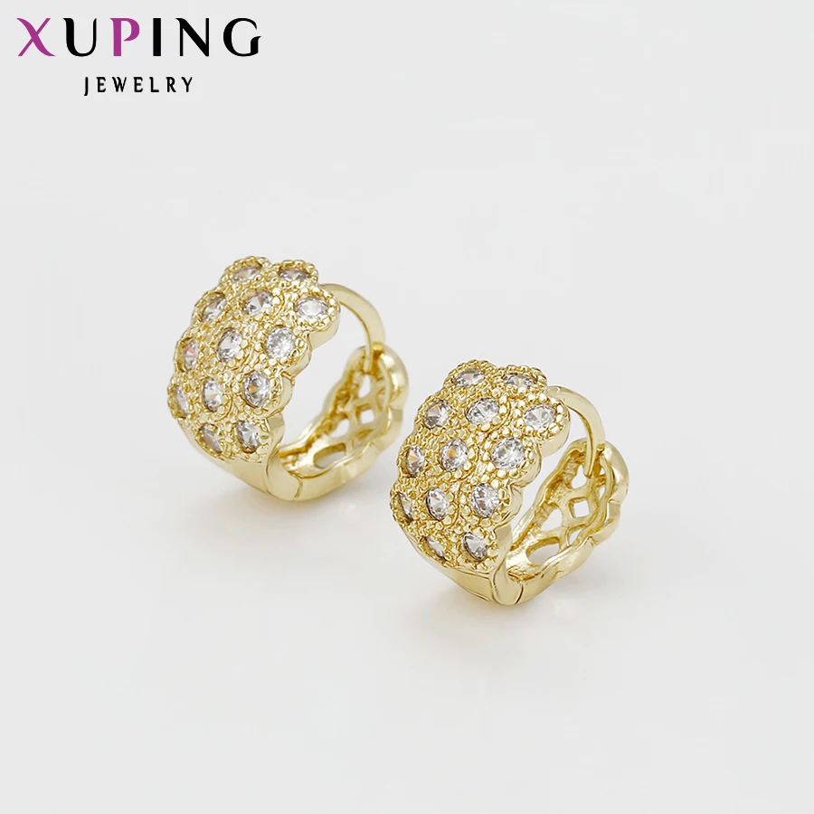 Xuping модные роскошные круглые дизайнерские серьги с синтетическим фианитом