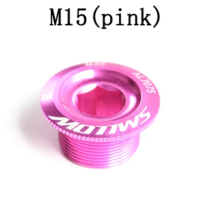 M15(pink) Зубная пластина крышка Кривошип винт крышка M15 M18 M20 MTB шатун для велосипеда Крышка алюминиевый BMX NRoad велосипедный фитинг 9 цветов - Цвет: M15(pink)