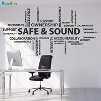 word quote office wall sticker teamwork safe sound new design inspirational decor team room art decals self adhesive yt1265