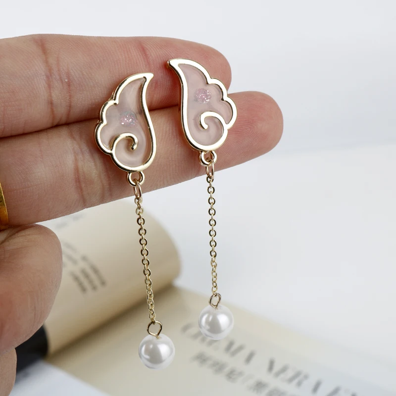 Женское ожерелье серьги Ювелирные наборы Card Captor Sakura Крылья Ангела кисточкой