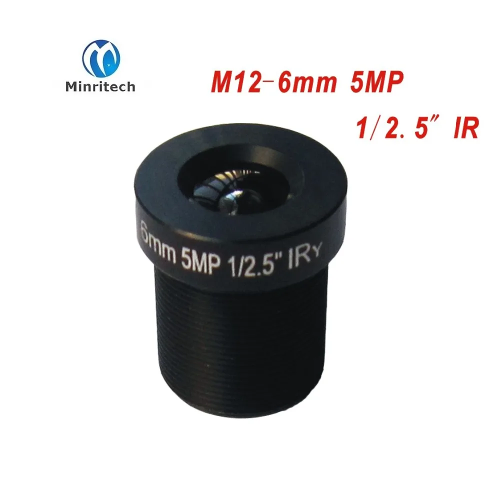 10pcs CCTV Lens 5MP 1080P 60degree 1/2.5'' 6mm For HD Full Camera IP M12*0.5 MTV Mount AHD CCD module|cctv lens|5mp lens1/2 lens |