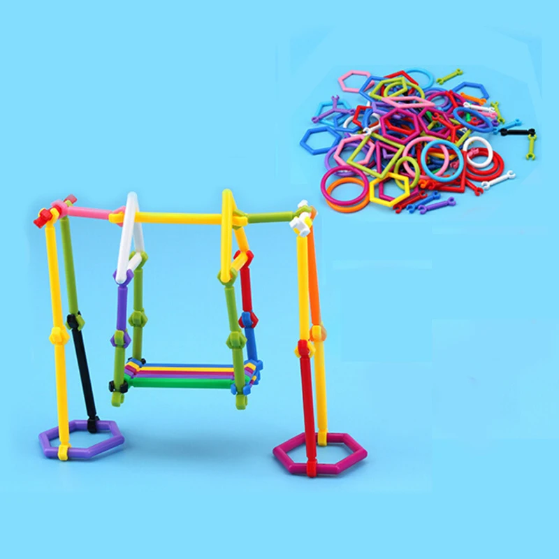 

135 Pcs/Set Plastic Sticks Building Blocks Board Games for Children Adult Family Education Handmade DIY Toy Board Game Gift Toy