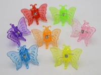 25 mixed color plastic cute butterfly hair claw clips clamp 38x30mm for kids