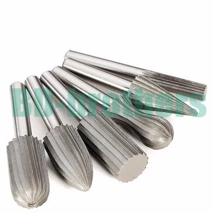 

6pcs HSS Carbide Burr Bit Rotary Cutter Files Set Milling Cutter 6mm 1/4" Shank For Dremel Rotary Tools Electric Grinding 100