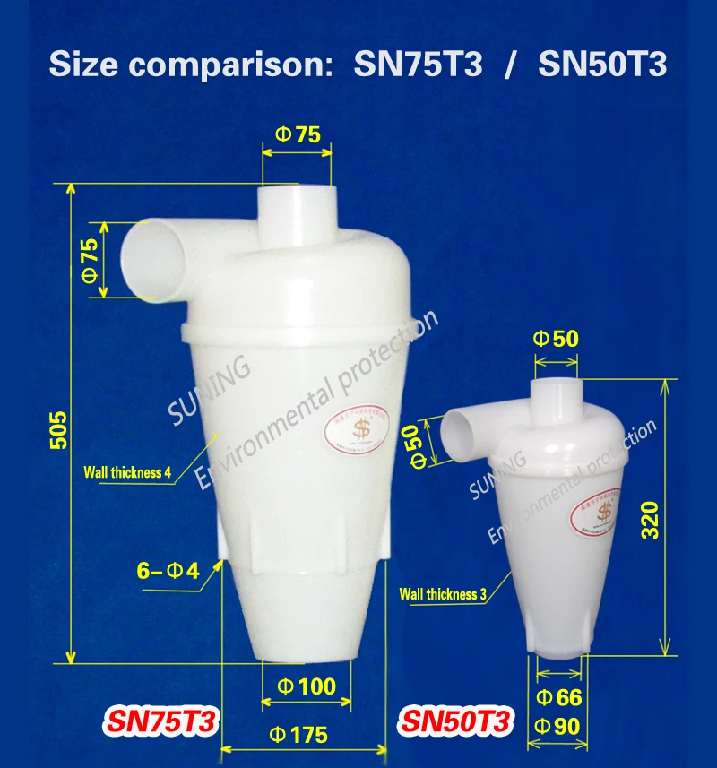 Cyclone dust collector ( movable flange turbocharged ) 2 pieces | Бытовая техника
