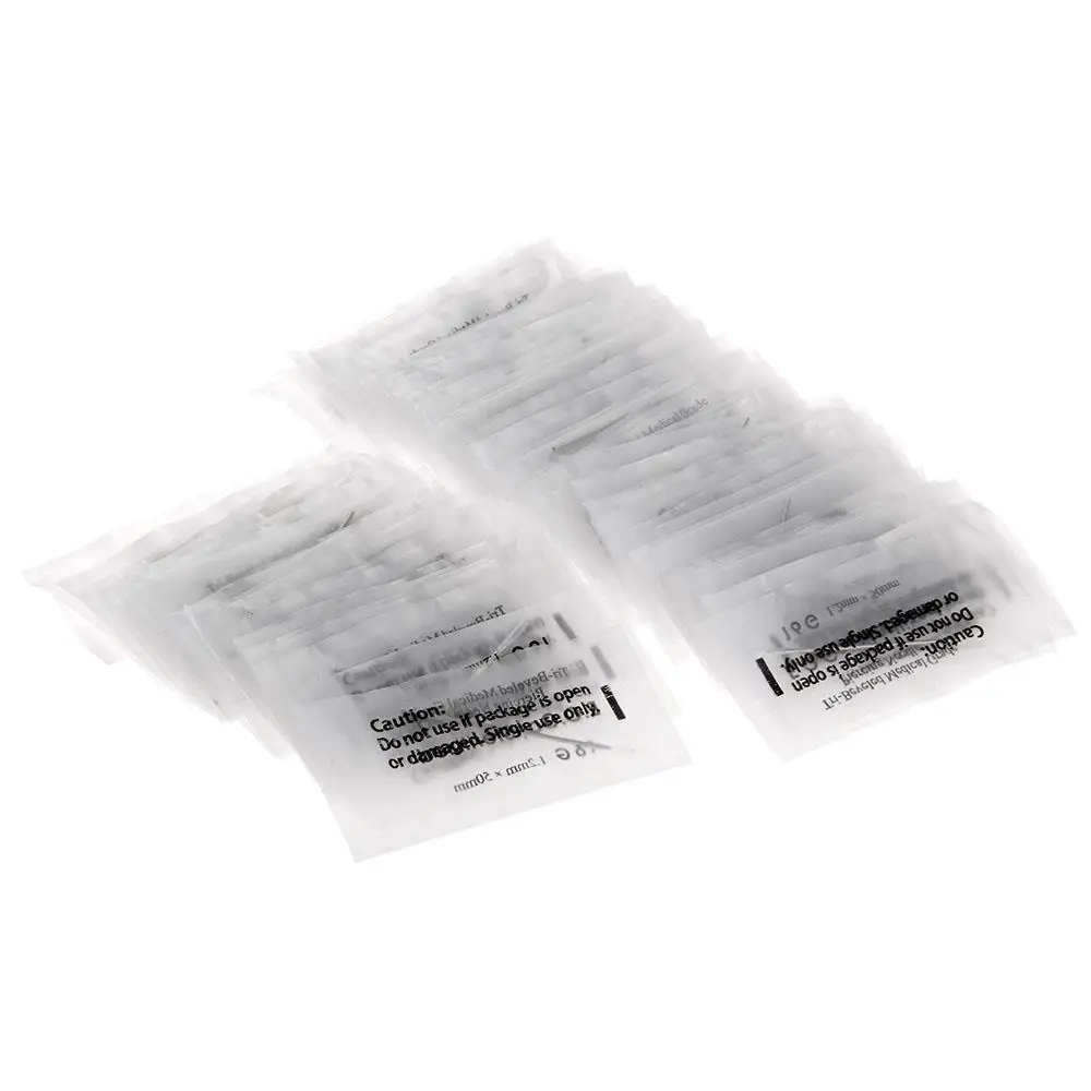 100 шт 20 г одноразовые стерильные для тату иглы пирсинга тела с коробкой уха носа