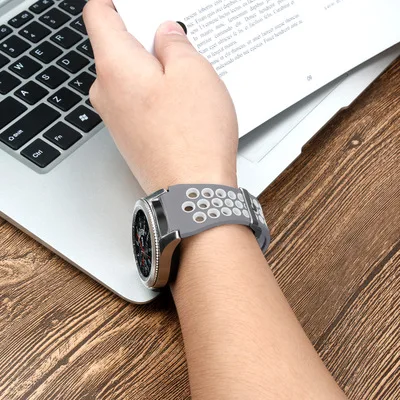 22 мм спортивный силиконовый ремешок для samsung Galaxy Watch 46 мм SM-R800 Смарт-часы браслет