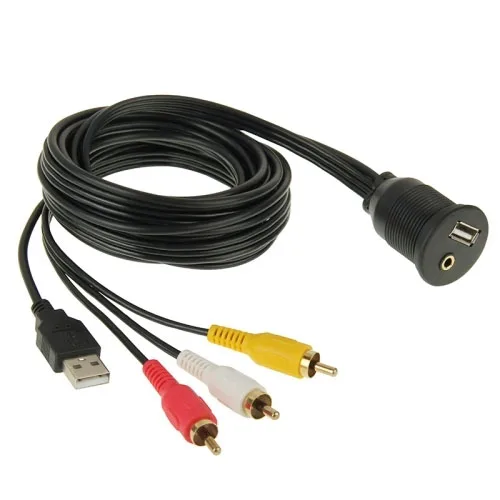 30 шт. x USB 2 0 и 3 RCA штекер 5 мм Женский Кабель-адаптер с автомобильным креплением |