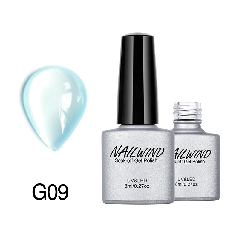 NAILWIND 8 мл матовое желе гель замочить от маникюр, Полировка Ногтей Дизайн ногтей УФ гель лак полу стойкий лак - Цвет: 09