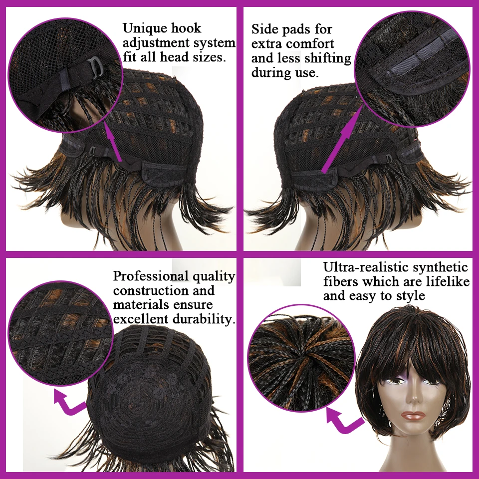 

Feibin Box Crochet Braiding Hair Wig African Synthetic Senegalese Free Shipping