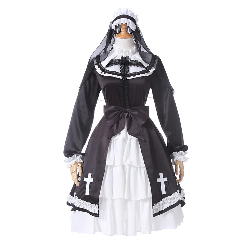 

Mary Courtyard Real Pray - European Court Lolita Nun Wind + Gothic Style Dress