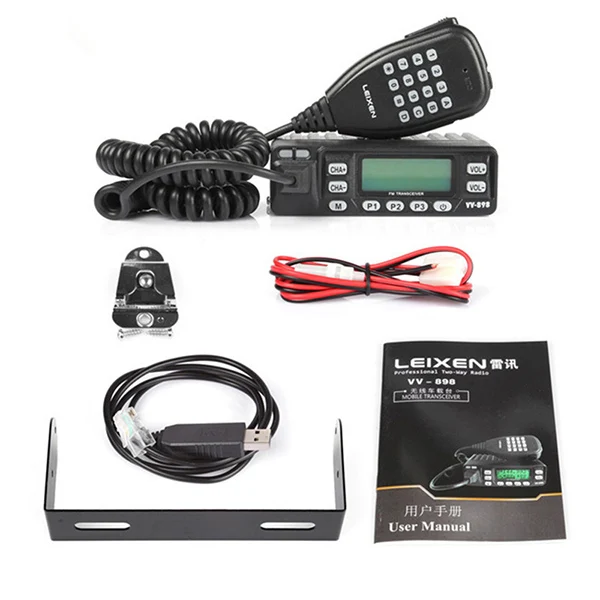 Leixen 25 Вт базовая станция радио Двухдиапазонная Vhf Uhf Мобильная радиостанция для