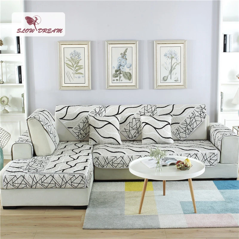 Sofa Cover роскошный Европейский жаккардовый геометрический чехол для дивана в