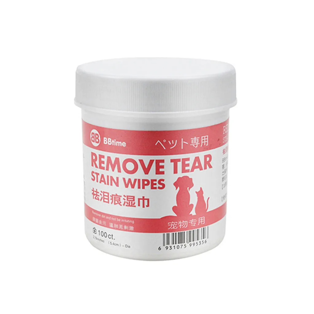 100 шт./компл. для домашних животных собак кошек бумажные полотенца глаз влажные