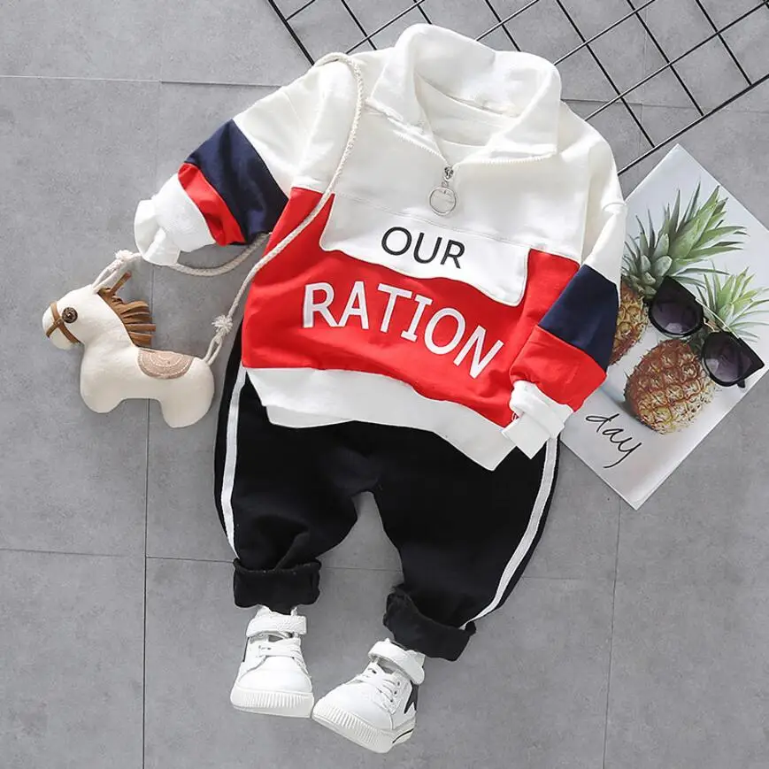 2019 new Spring Autumn Boys Sports Clothes Tracksuit Suits for Toddler Baby Boy Girls Casual Set Outfits 1-4 yrs |