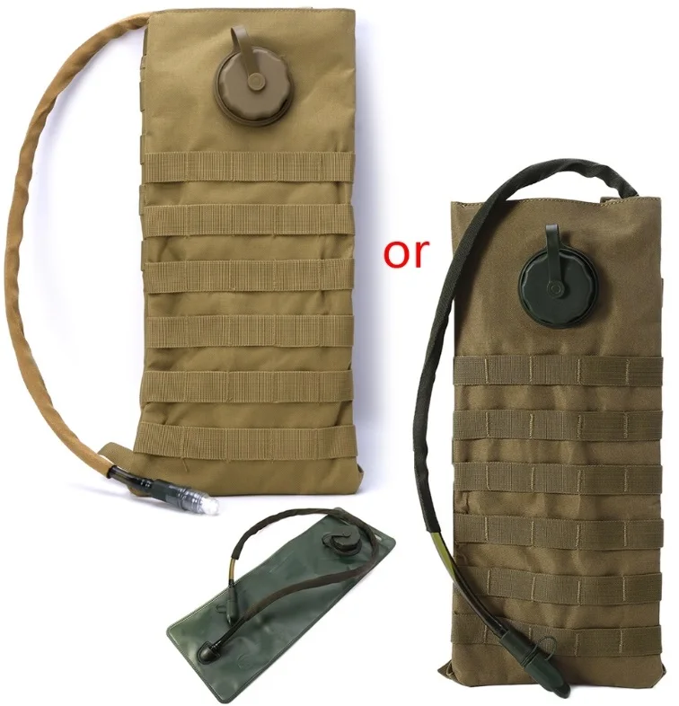 Khaki 2.5L Molle военный гидратационный рюкзак для велоспорта, туризма, кемпинга, верховой езды, сумка для воды - Цвет: Khaki
