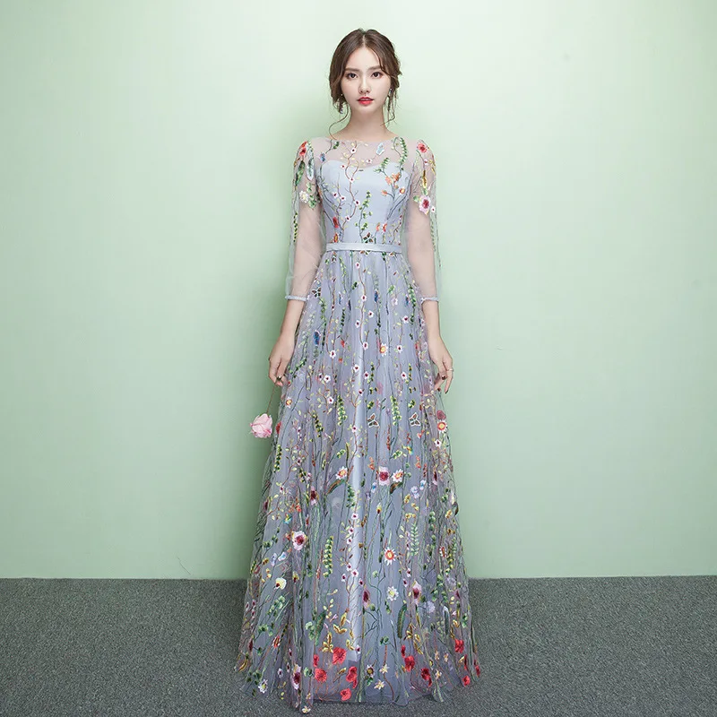 Bride Party Dress Oriental Womens Cheongsam Noble Chinese Style Elegant Long Qipao Luxury Wedding Robes Clothes Vestido XS-XXXL | Женская