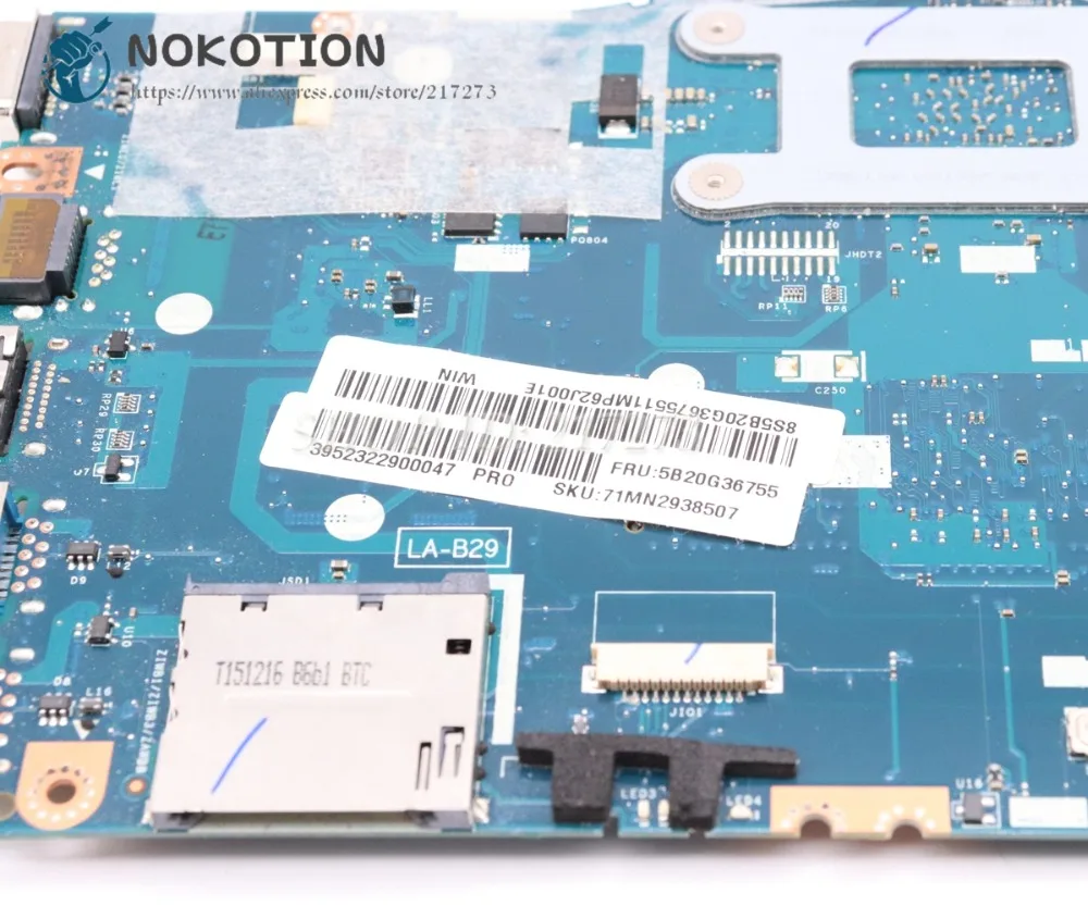 NOKOTION для Lenovo Ideapad N50-45 B50-45 материнская плата ноутбука ZAWBB LA-B291P 5B20G36755 основная с