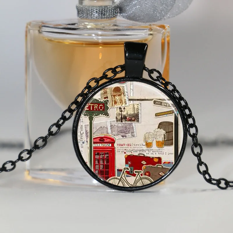 Подвеска Путешествие ожерелье красная телефонная будка Лондон Англия