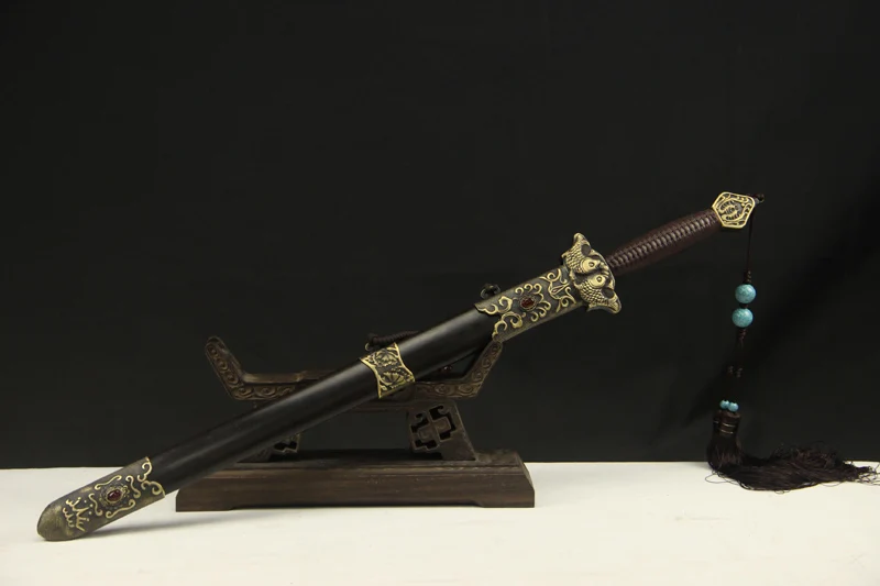 H-качество китайский династии Цин меч ручной работы Дамасская сложенная сталь