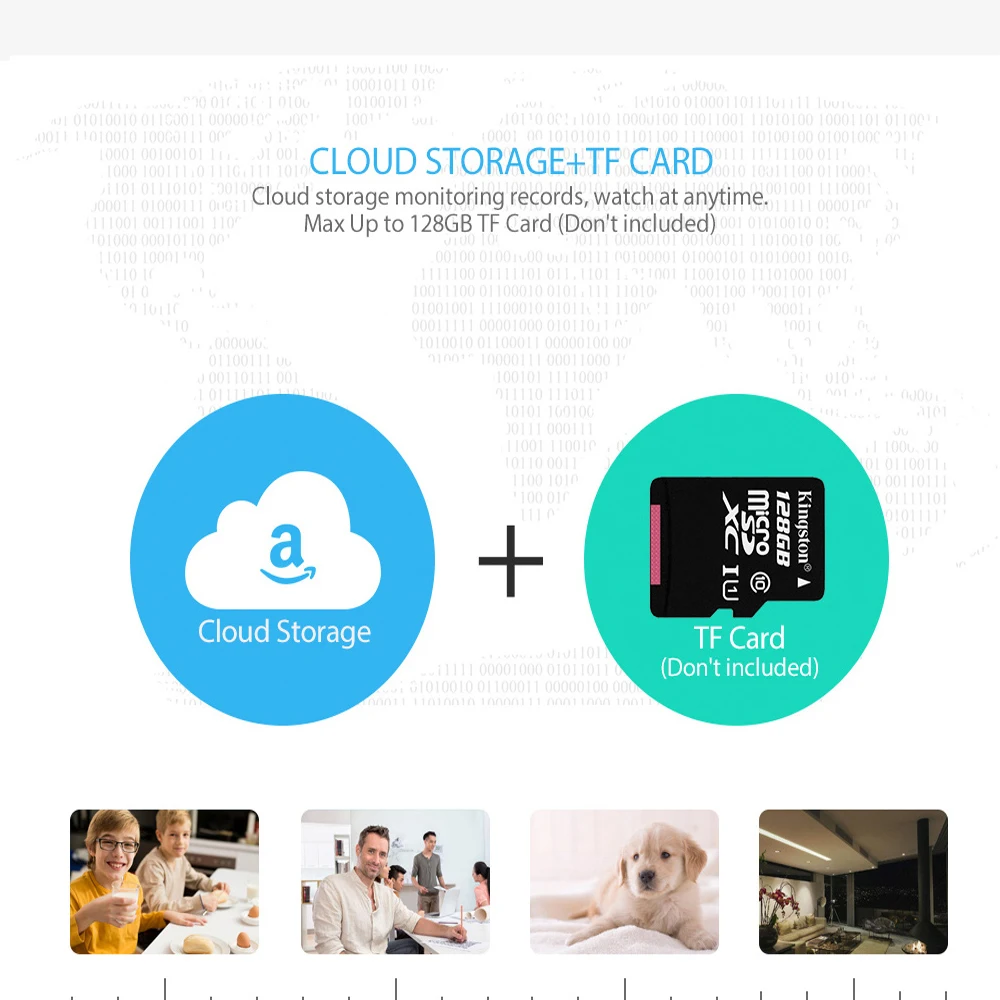 

SECTEC 1080P Cloud Wireless IP Camera Intelligent Auto Tracking Of Human Home Security Surveillance CCTV Network Mini Wifi Cam