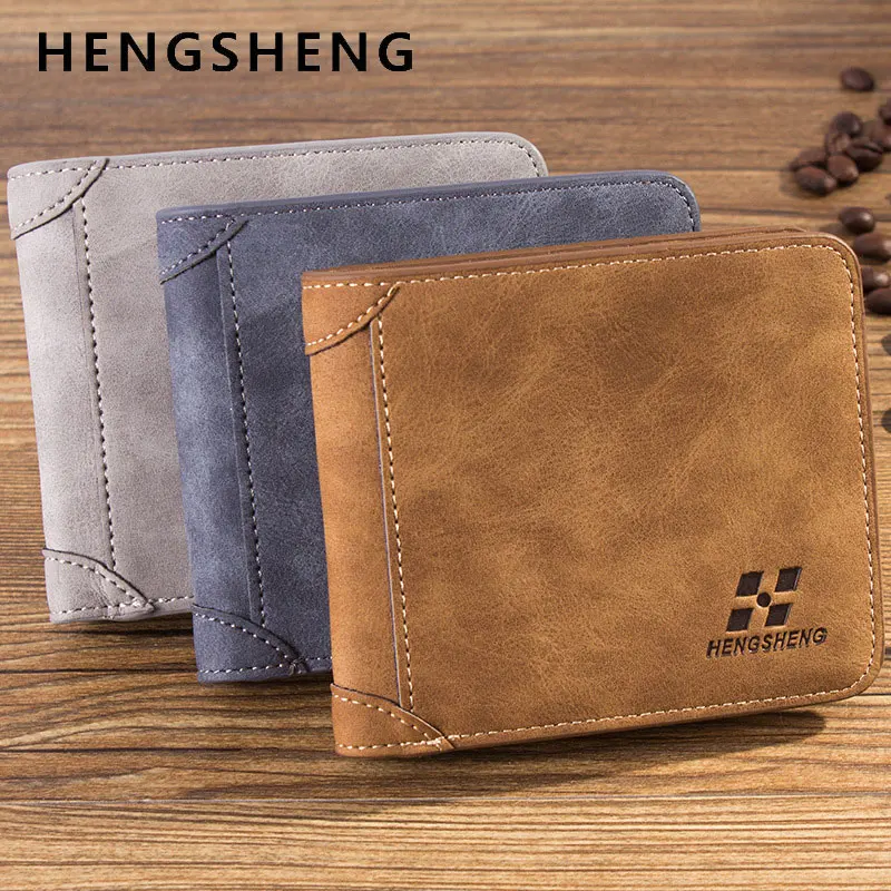 Лидер продаж 2017 стильные винтажные кожаные мужские кошельки Crazy Horse мужской