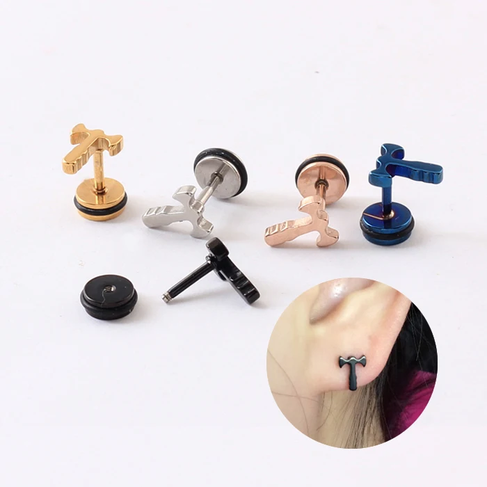 2 шт. модный пирсинг в стиле панк рок|stud nose|stud bolts with nutspierce body |