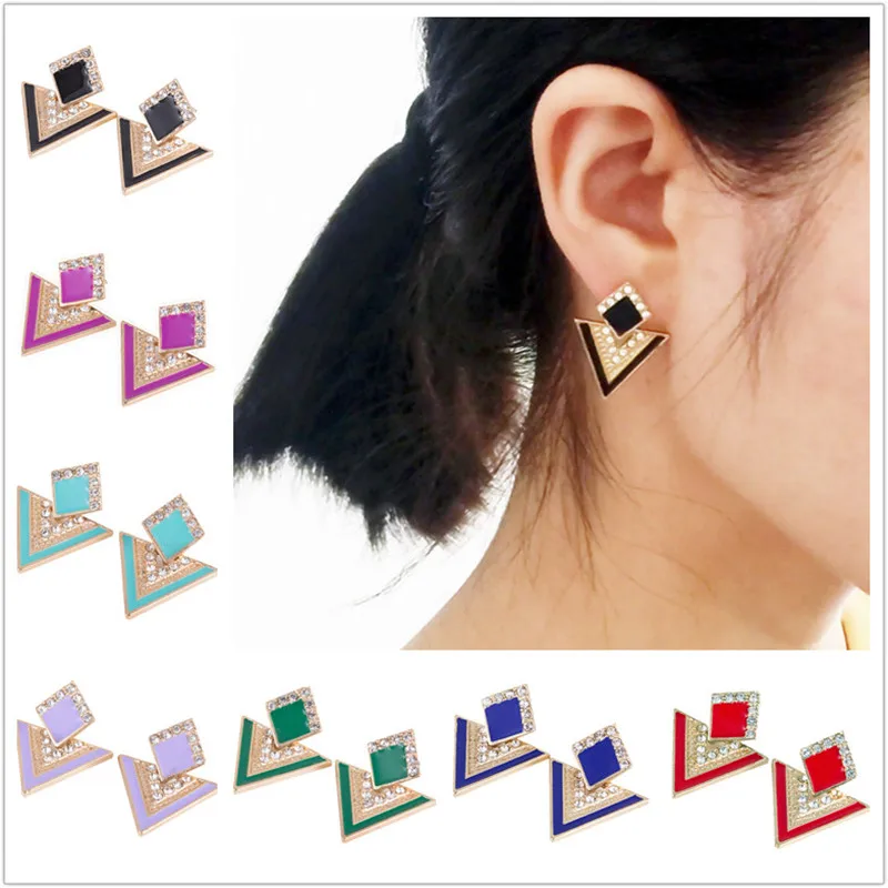 Женские модные ювелирные аксессуары серьги с кристаллами мужские милые