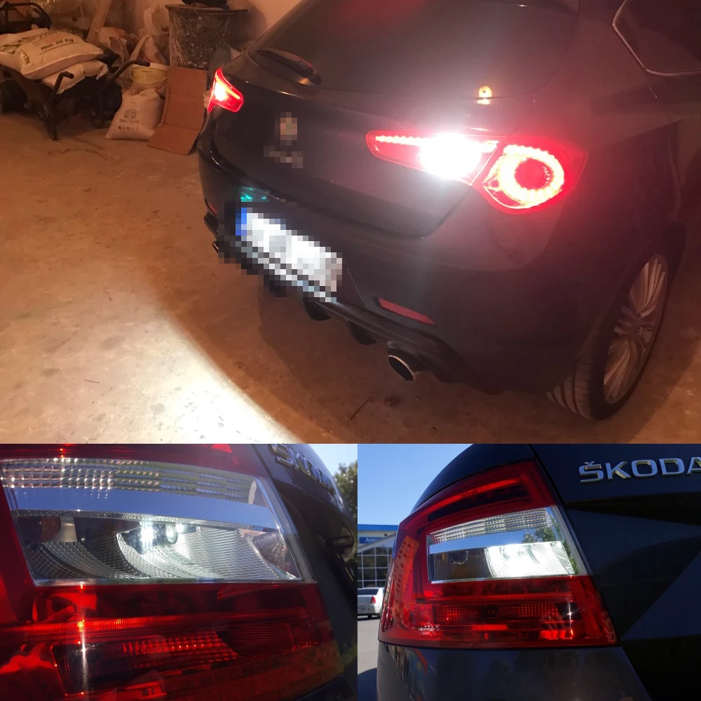 Автомобильные светодиодные лампы T20 7440 7443 Canbus OBC T15 W16W LED 1156 S25 светодиодный 1157 3156