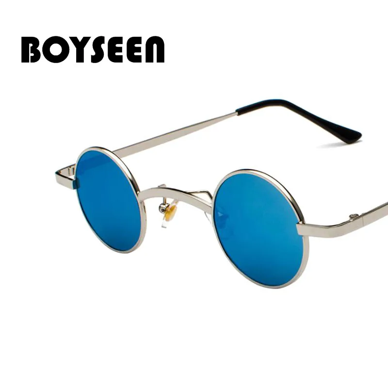 Женские маленькие круглые солнцезащитные очки BOYSEEN винтажные брендовые
