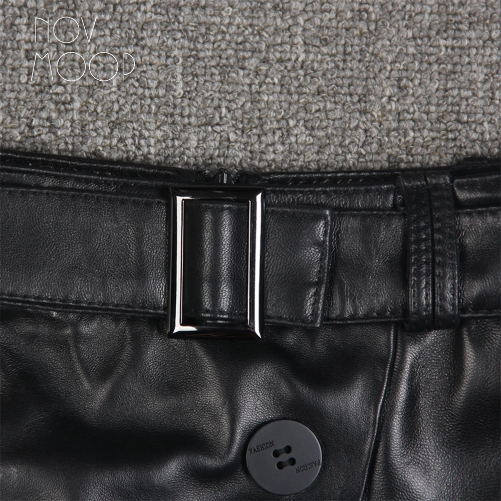 Женская облегающая юбка из натуральной кожи однотонная трапециевидная