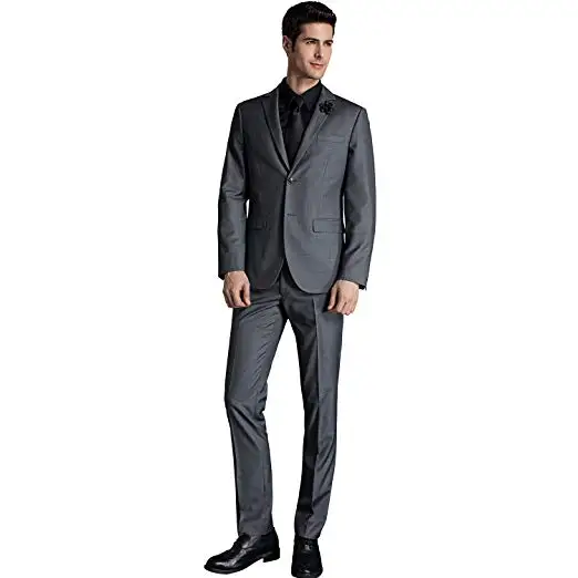 New Arrival Slim Fit 2 Pieces Men Suit Grooms Tuxedos Terno Masculino Jacket Pant Suit Costume Homme Wedding Dress Suit Men